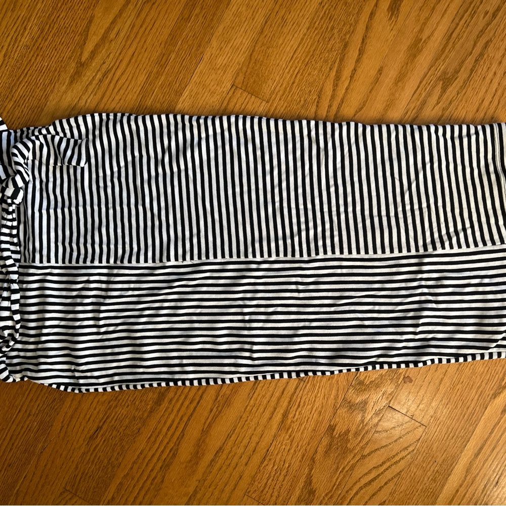 ASOS Black and White Striped Maxi Skirt